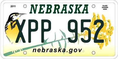 NE license plate XPP952