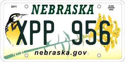 NE license plate XPP956