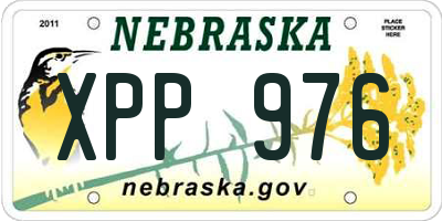 NE license plate XPP976