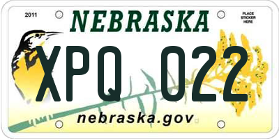 NE license plate XPQ022