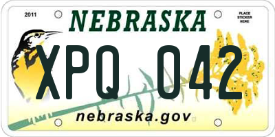 NE license plate XPQ042