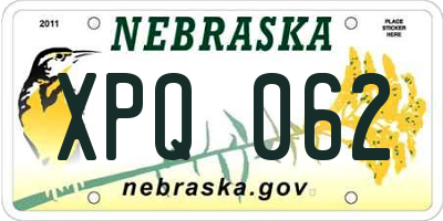 NE license plate XPQ062