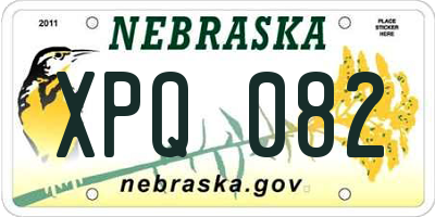 NE license plate XPQ082
