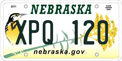 NE license plate XPQ120