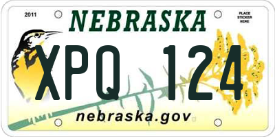 NE license plate XPQ124