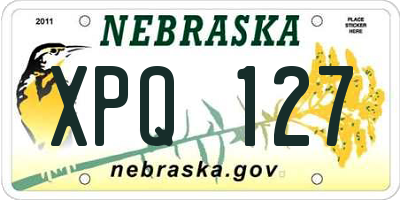 NE license plate XPQ127