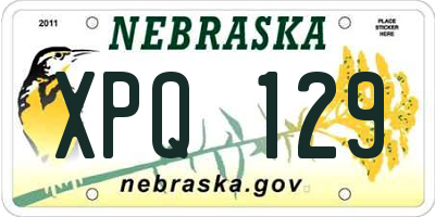 NE license plate XPQ129