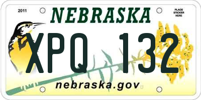 NE license plate XPQ132