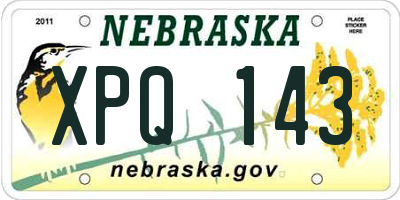 NE license plate XPQ143