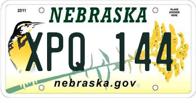 NE license plate XPQ144