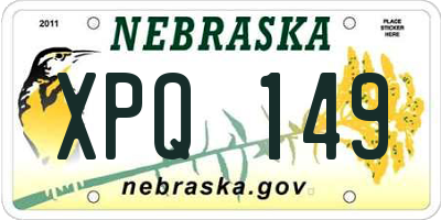 NE license plate XPQ149