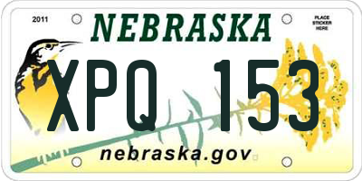 NE license plate XPQ153