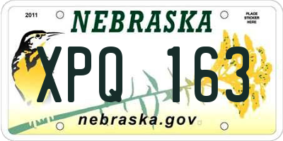 NE license plate XPQ163