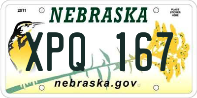 NE license plate XPQ167