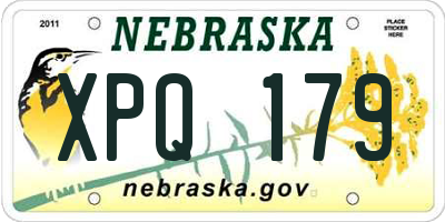 NE license plate XPQ179