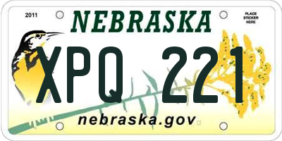 NE license plate XPQ221
