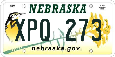 NE license plate XPQ273
