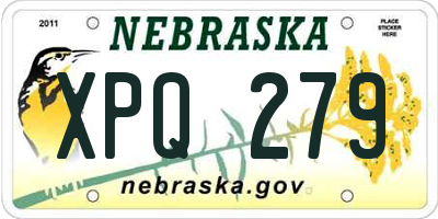 NE license plate XPQ279