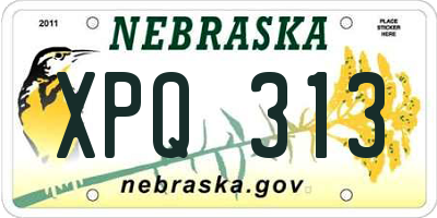 NE license plate XPQ313