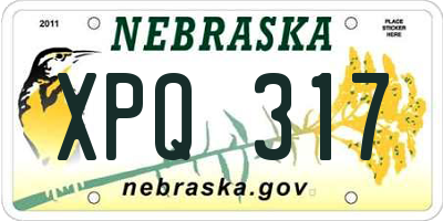NE license plate XPQ317