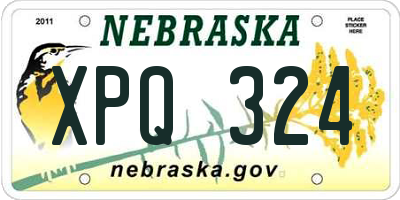 NE license plate XPQ324