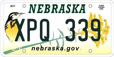 NE license plate XPQ339