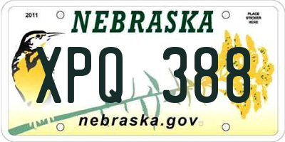 NE license plate XPQ388