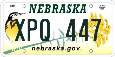NE license plate XPQ447