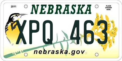 NE license plate XPQ463
