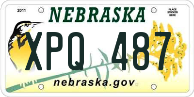 NE license plate XPQ487