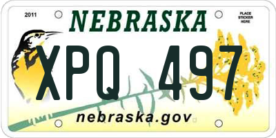 NE license plate XPQ497