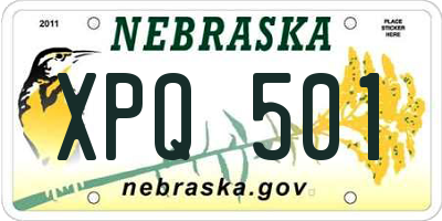 NE license plate XPQ501
