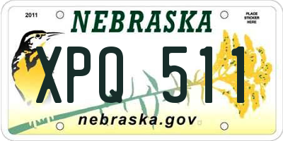 NE license plate XPQ511