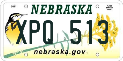 NE license plate XPQ513