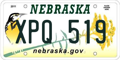 NE license plate XPQ519