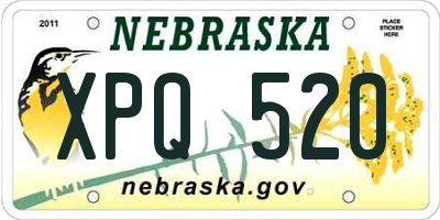 NE license plate XPQ520