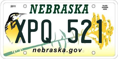 NE license plate XPQ521