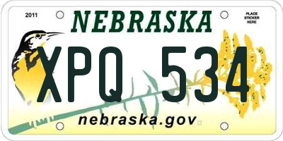 NE license plate XPQ534