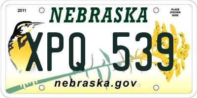 NE license plate XPQ539