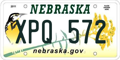 NE license plate XPQ572