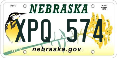 NE license plate XPQ574
