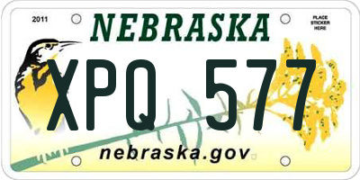 NE license plate XPQ577