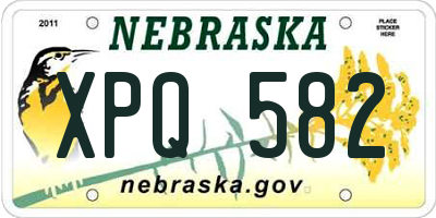 NE license plate XPQ582