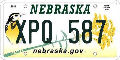 NE license plate XPQ587