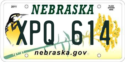 NE license plate XPQ614
