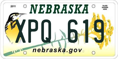 NE license plate XPQ619