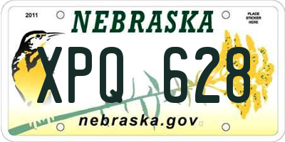 NE license plate XPQ628