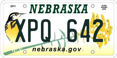 NE license plate XPQ642