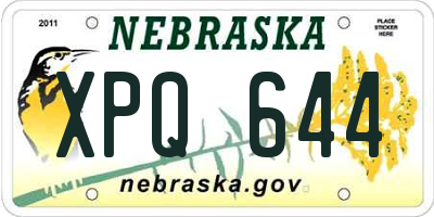 NE license plate XPQ644