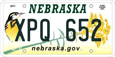 NE license plate XPQ652